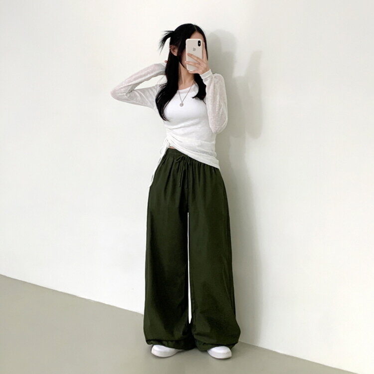 【SHORT/BASIC/LONG 丈別】2WAYオーバーフィットワイドパンツ KHAKI