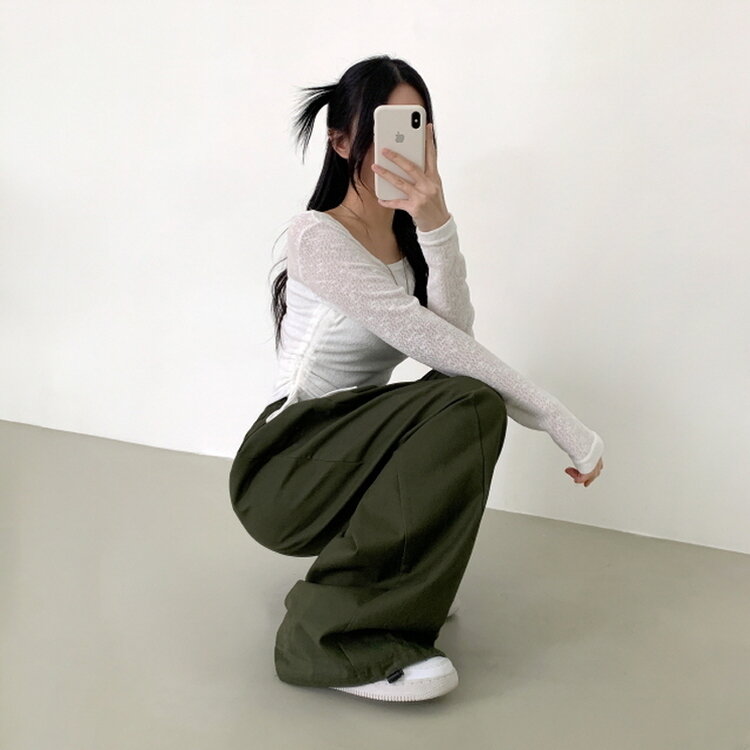 【SHORT/BASIC/LONG 丈別】2WAYオーバーフィットワイドパンツ KHAKI