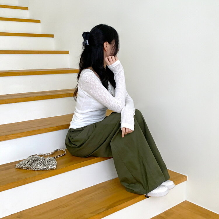 【SHORT/BASIC/LONG 丈別】2WAYオーバーフィットワイドパンツ KHAKI