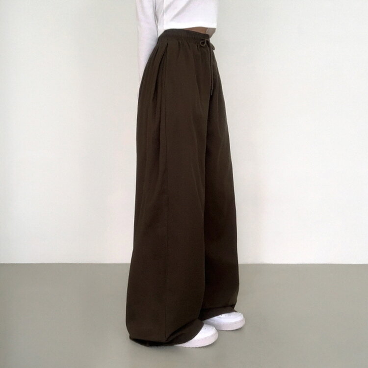 【SHORT/BASIC/LONG 丈別】2WAYオーバーフィットワイドパンツ DARK BROWN