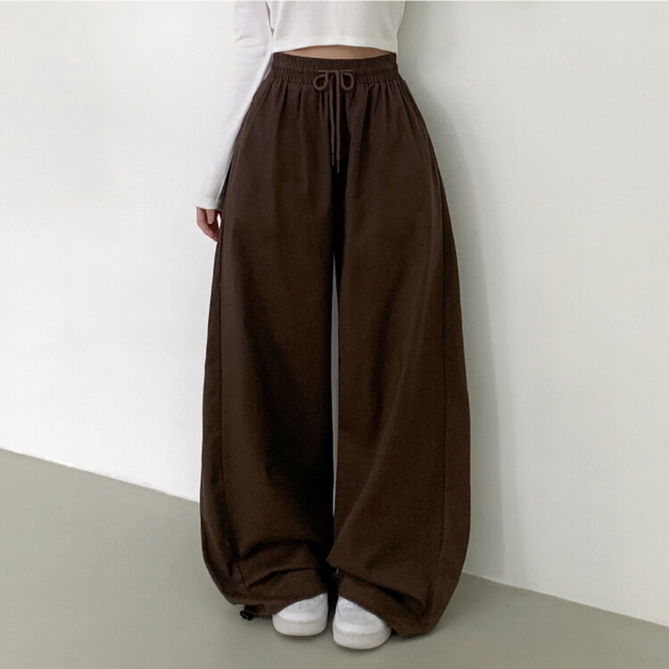 【SHORT/BASIC/LONG 丈別】2WAYオーバーフィットワイドパンツ DARK BROWN