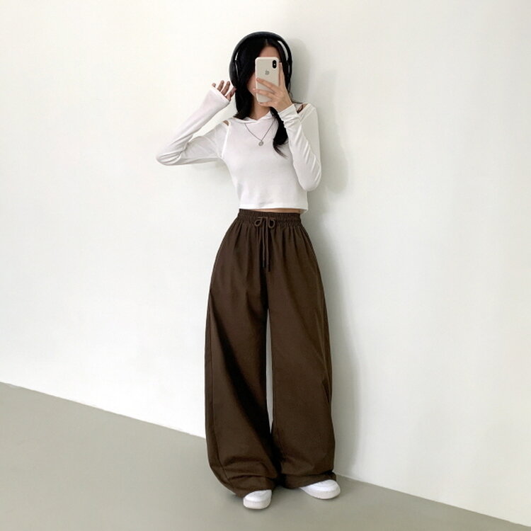 【SHORT/BASIC/LONG 丈別】2WAYオーバーフィットワイドパンツ DARK BROWN
