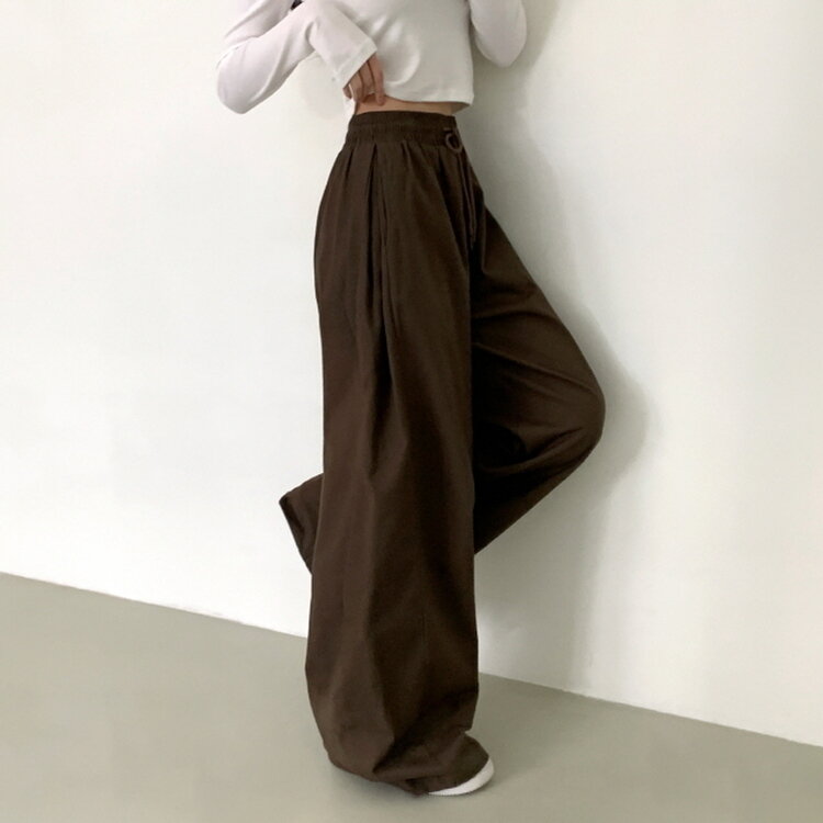 【SHORT/BASIC/LONG 丈別】2WAYオーバーフィットワイドパンツ DARK BROWN