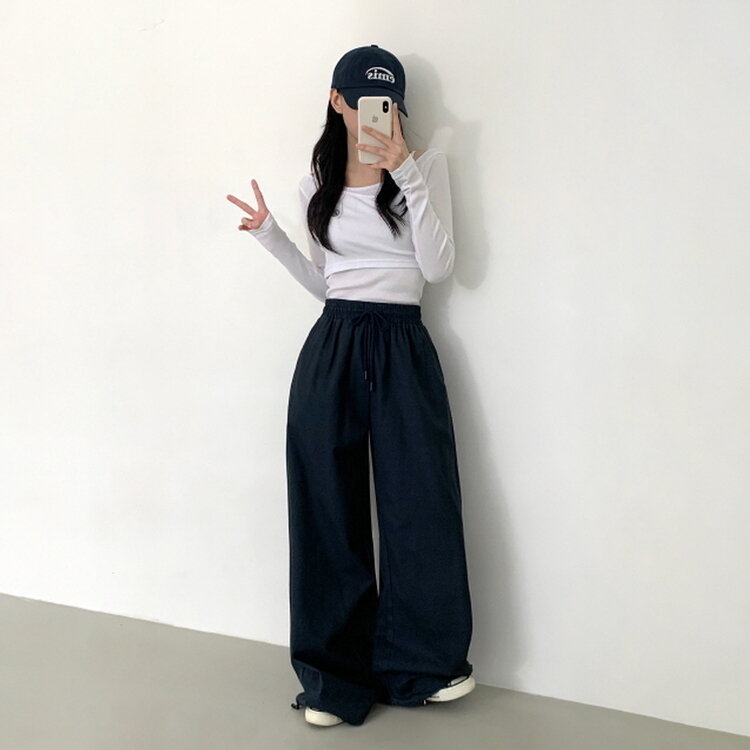 【SHORT/BASIC/LONG 丈別】2WAYオーバーフィットワイドパンツ CHARCOAL