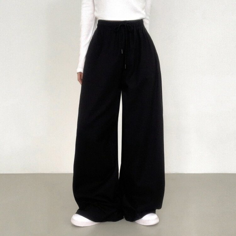 【SHORT/BASIC/LONG 丈別】2WAYオーバーフィットワイドパンツ BLACK