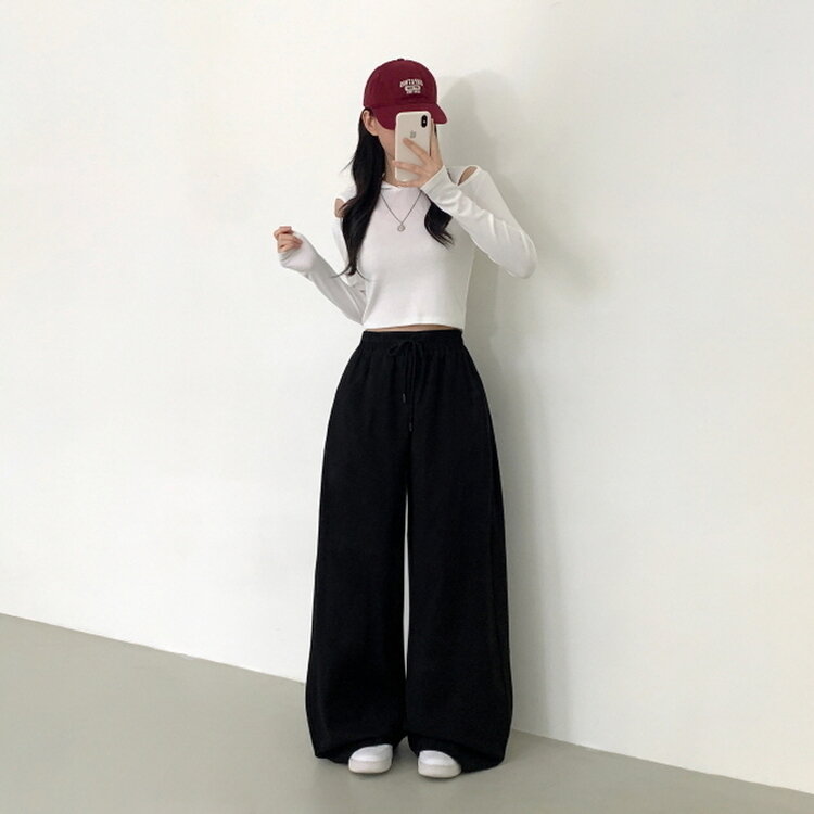 【SHORT/BASIC/LONG 丈別】2WAYオーバーフィットワイドパンツ BLACK