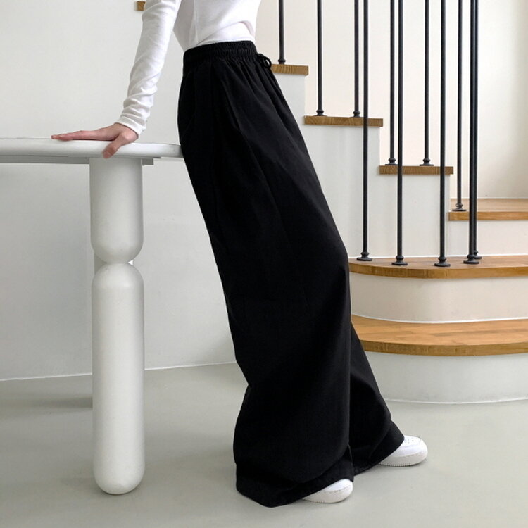 【SHORT/BASIC/LONG 丈別】2WAYオーバーフィットワイドパンツ BLACK