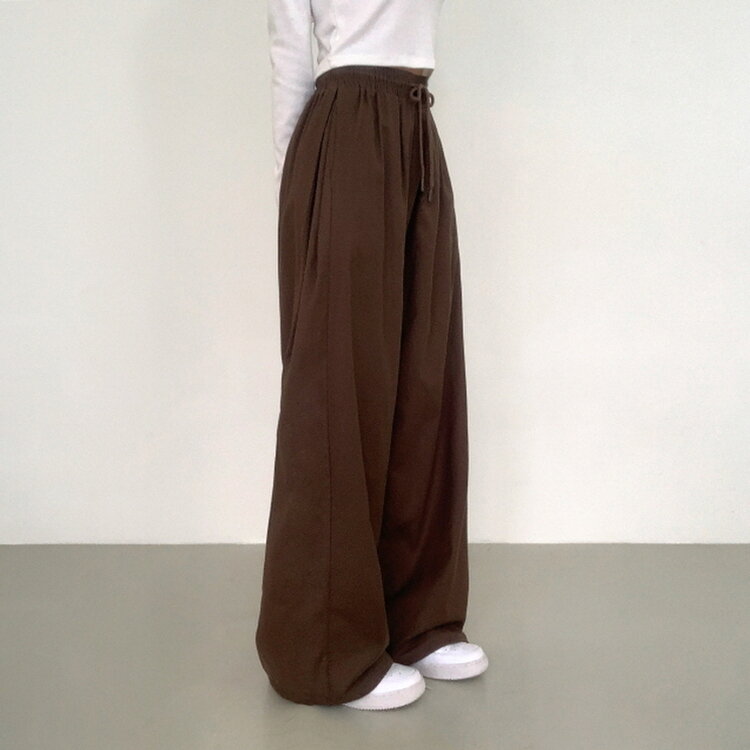 【SHORT/BASIC/LONG 丈別】2WAYオーバーフィットワイドパンツ DARK BROWN