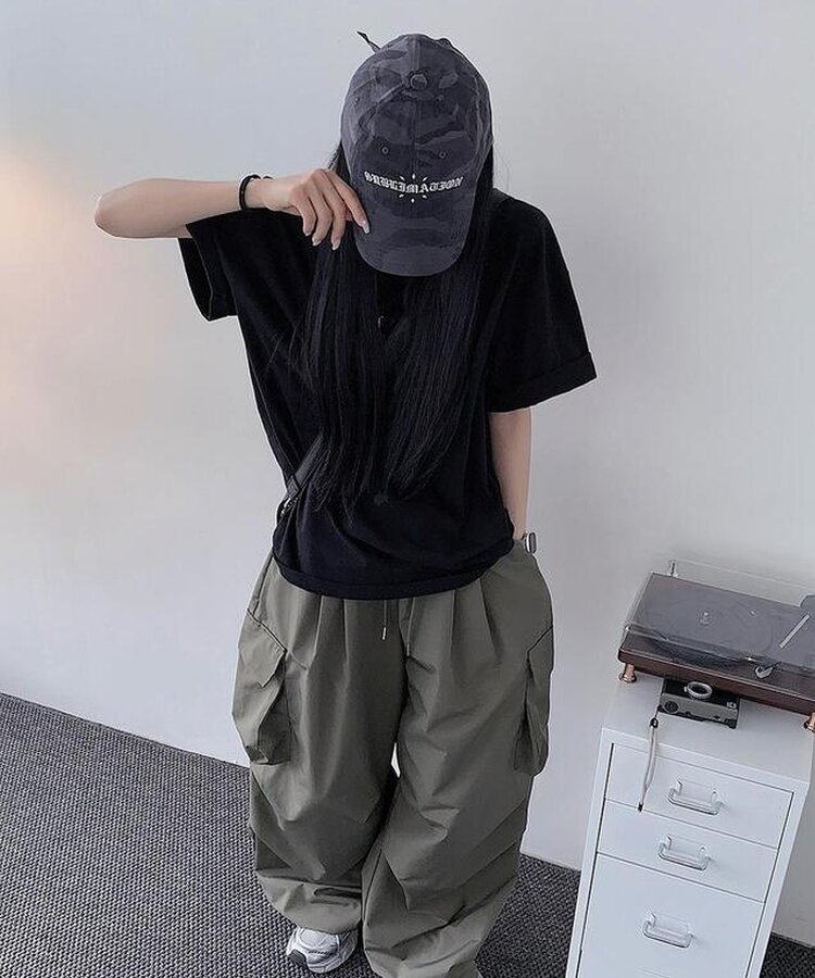 レタリングボールキャップ GRAY