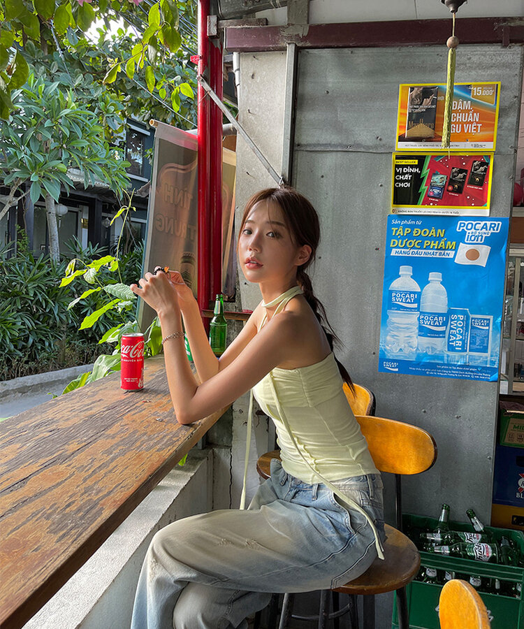 スカーフマフラーチョーカークロップチューブトップ｜ノースリーブ