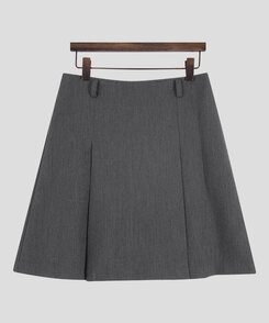 【+ベルト】ピンタックプリーツミニスカート