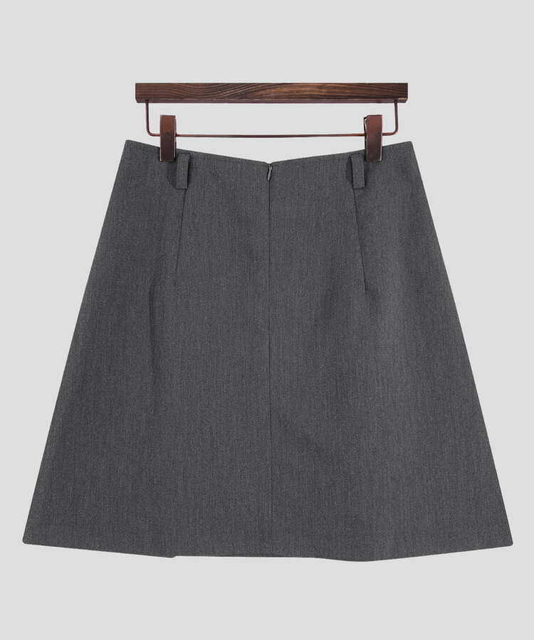 【+ベルト】ピンタックプリーツミニスカート