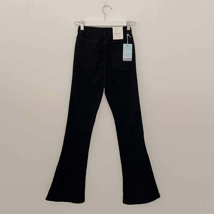 착붙핏 체형보정 블랙 코튼 슬림 부츠컷 롱팬츠 키큰녀 키작녀 빅사이즈