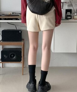 ショートパンツ ワッフルバンディングショートパンツ CREAM