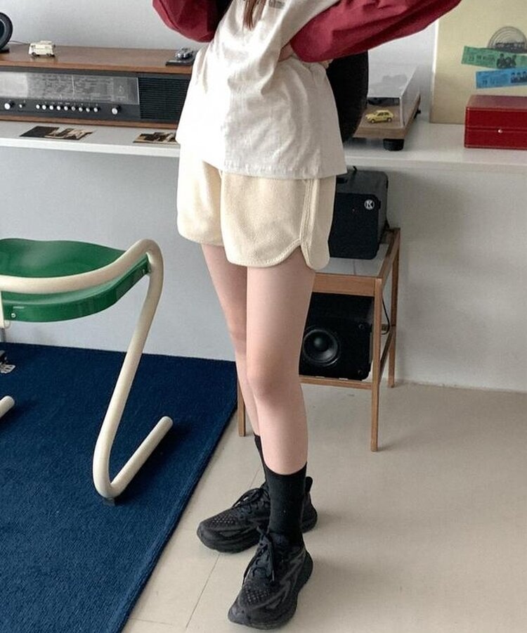 ワッフルバンディングショートパンツ CREAM