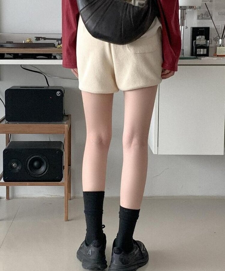 ワッフルバンディングショートパンツ CREAM