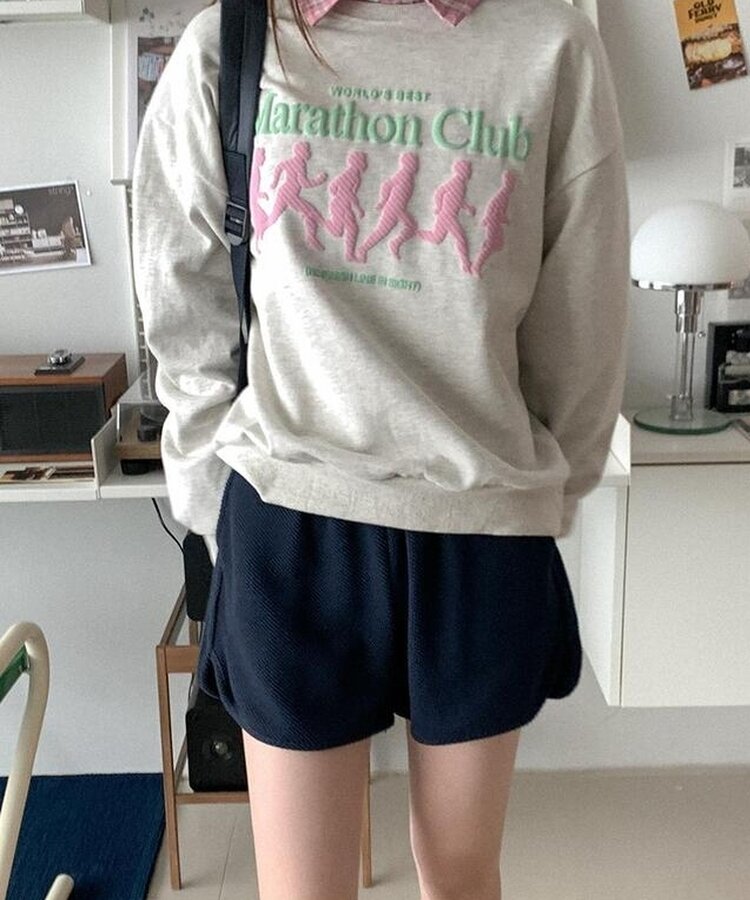 ワッフルバンディングショートパンツ NAVY