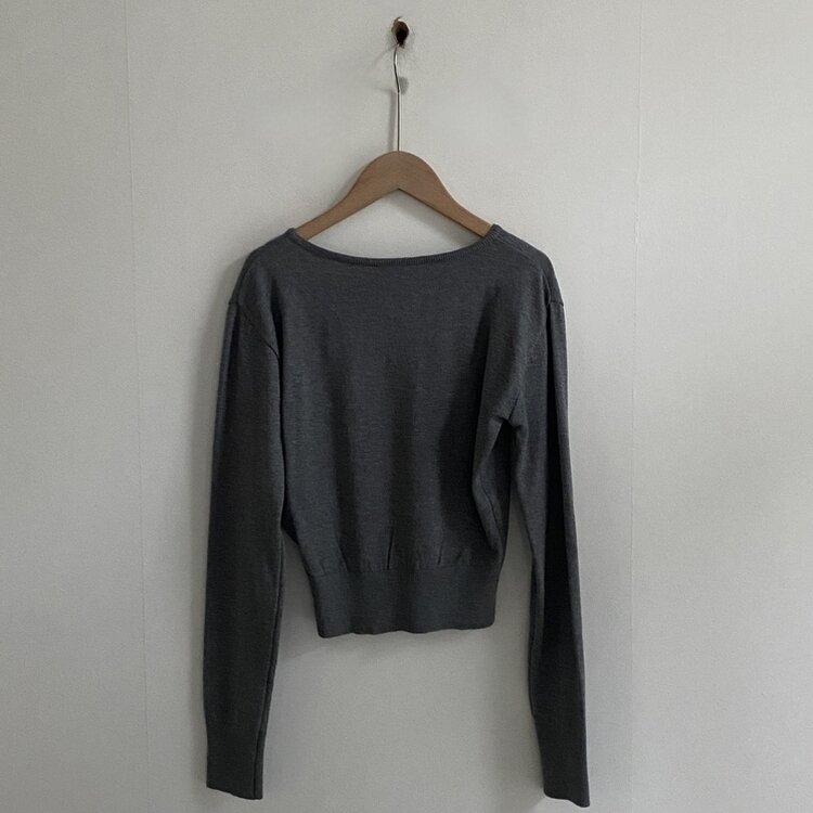 크림 단가라무지 트임 버튼 슬림 긴팔니트 10color