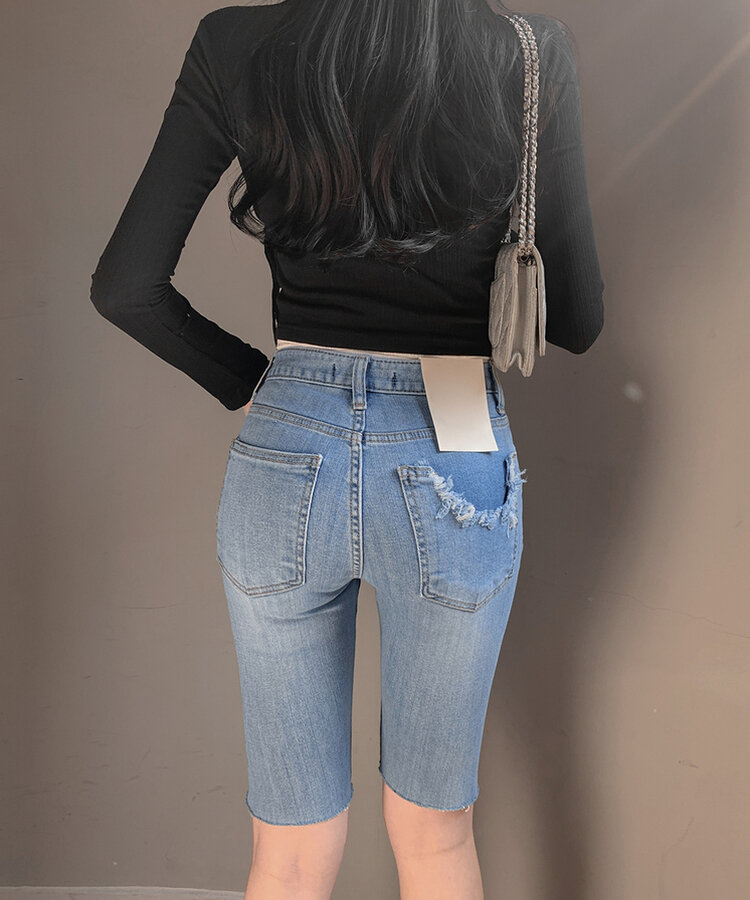 デニムバイカーショートパンツ｜ショートパンツ｜韓国