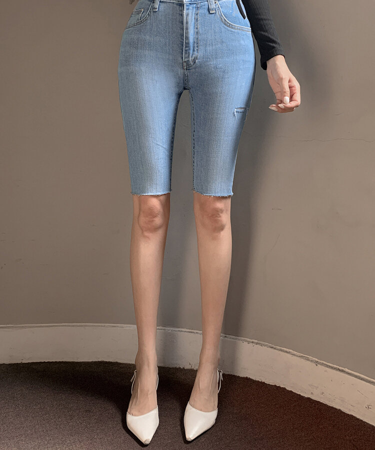 デニムバイカーショートパンツ｜ショートパンツ｜韓国