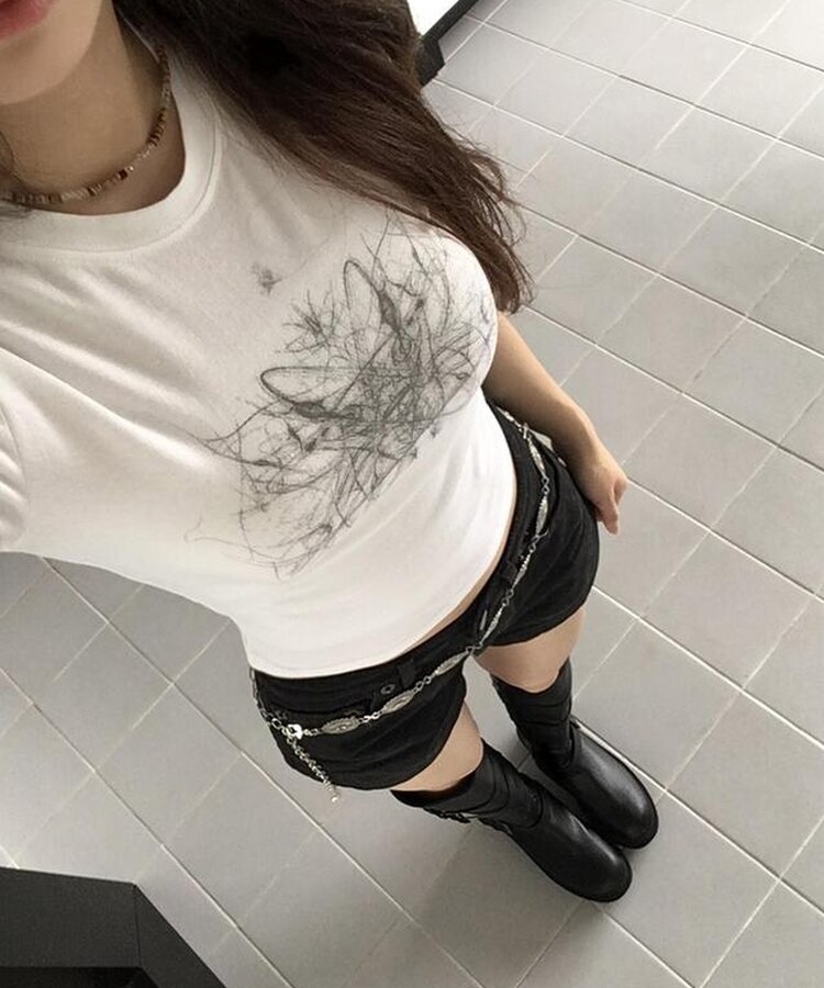 スリムフィット半袖Tシャツ WHITE