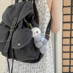 ファッション雑貨 ラッコバッグキーリング GRAY