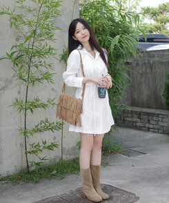 トレンチラップミニワンピース IVORY