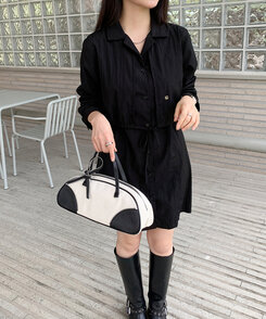 トレンチラップミニワンピース BLACK