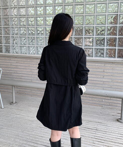 トレンチラップミニワンピース BLACK