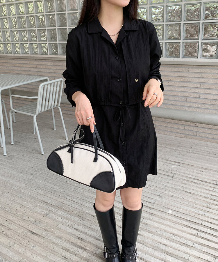 トレンチラップミニワンピース BLACK