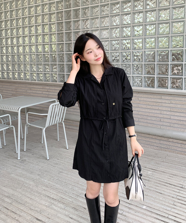 トレンチラップミニワンピース BLACK