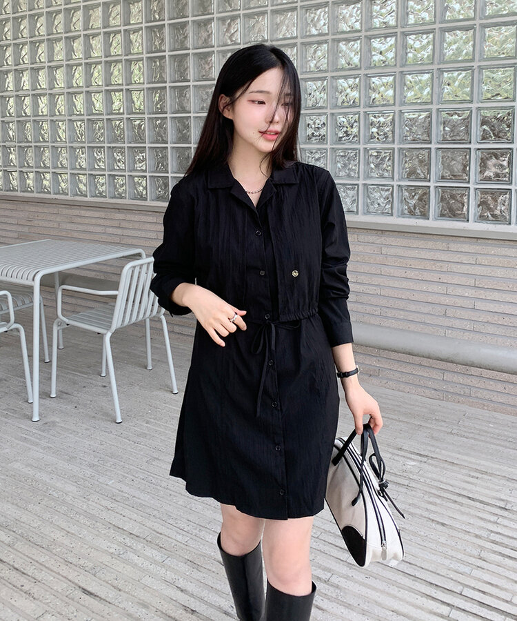 トレンチラップミニワンピース BLACK