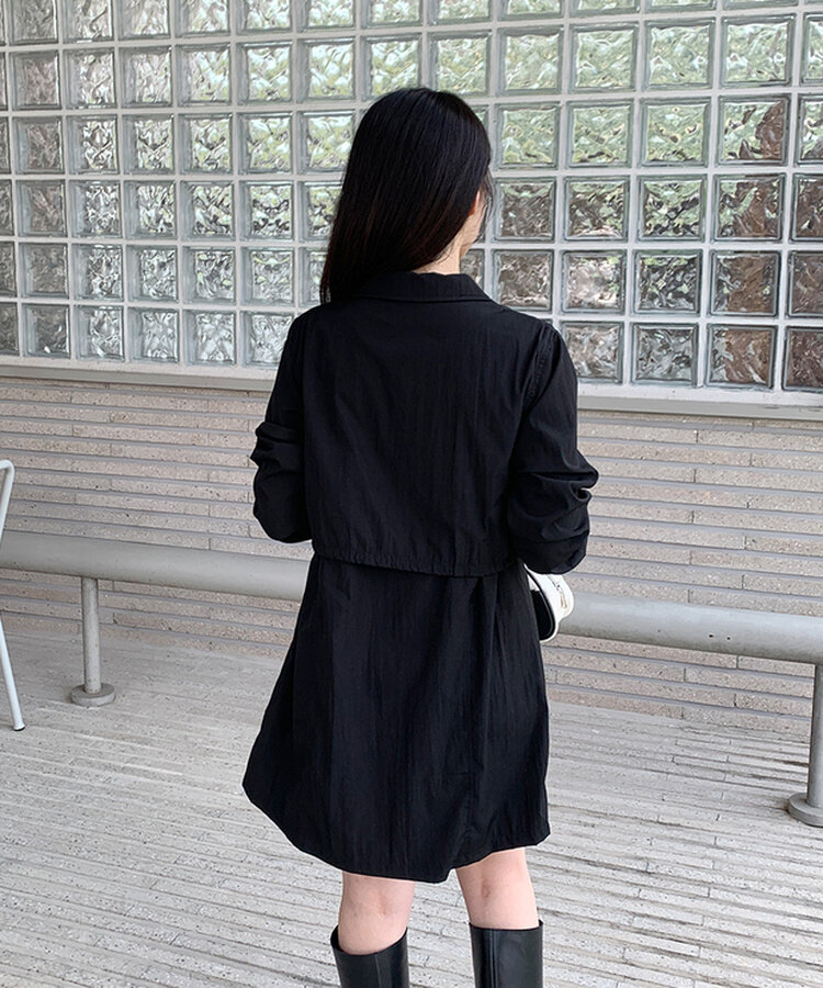 トレンチラップミニワンピース BLACK