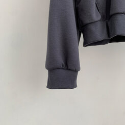 オーバーフィットレタリングツーウェイフードジップアップ