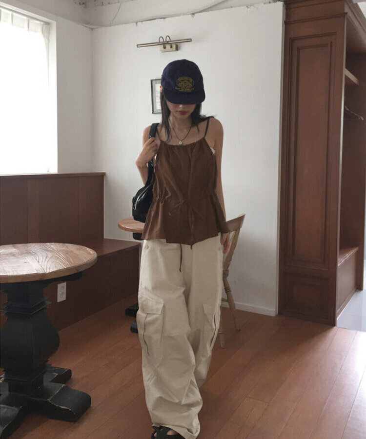 ビンテージカーゴポケットワイドパンツ｜ワイド｜韓国