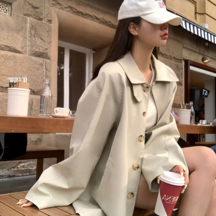 SJP12467 ガーリーシングルハーフトレンチコート コート - BEIDELLI