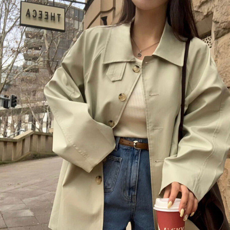 SJP12467 ガーリーシングルハーフトレンチコート コート - BEIDELLI