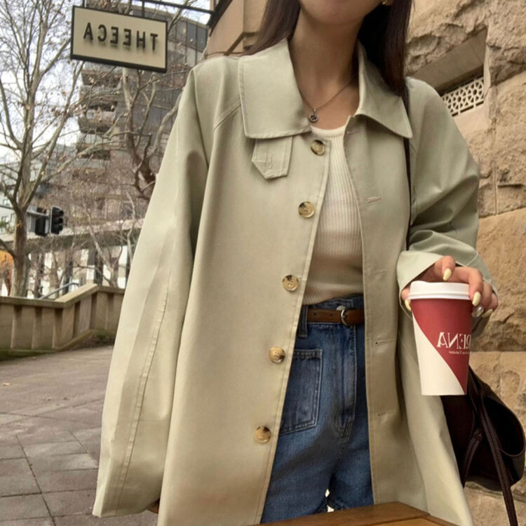 SJP12467 ガーリーシングルハーフトレンチコート コート - BEIDELLI SJP12467 ガーリーシングルハーフトレンチコート コート - BEIDELLI