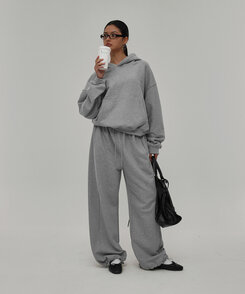 ヘビーセーターワイドツーウェイパンツ MELANGE GRAY