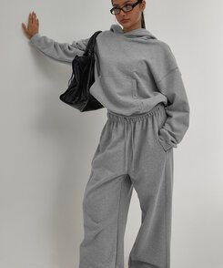 ヘビーセーターワイドツーウェイパンツ MELANGE GRAY