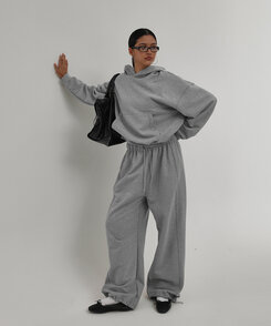 ヘビーセーターワイドツーウェイパンツ MELANGE GRAY