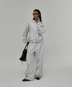 ヘビーセーターワイドツーウェイパンツ Melange White