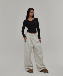 ヘビーセーターワイドツーウェイパンツ OATMEAL