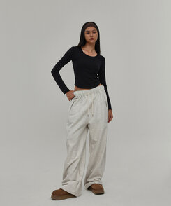 ヘビーセーターワイドツーウェイパンツ OATMEAL