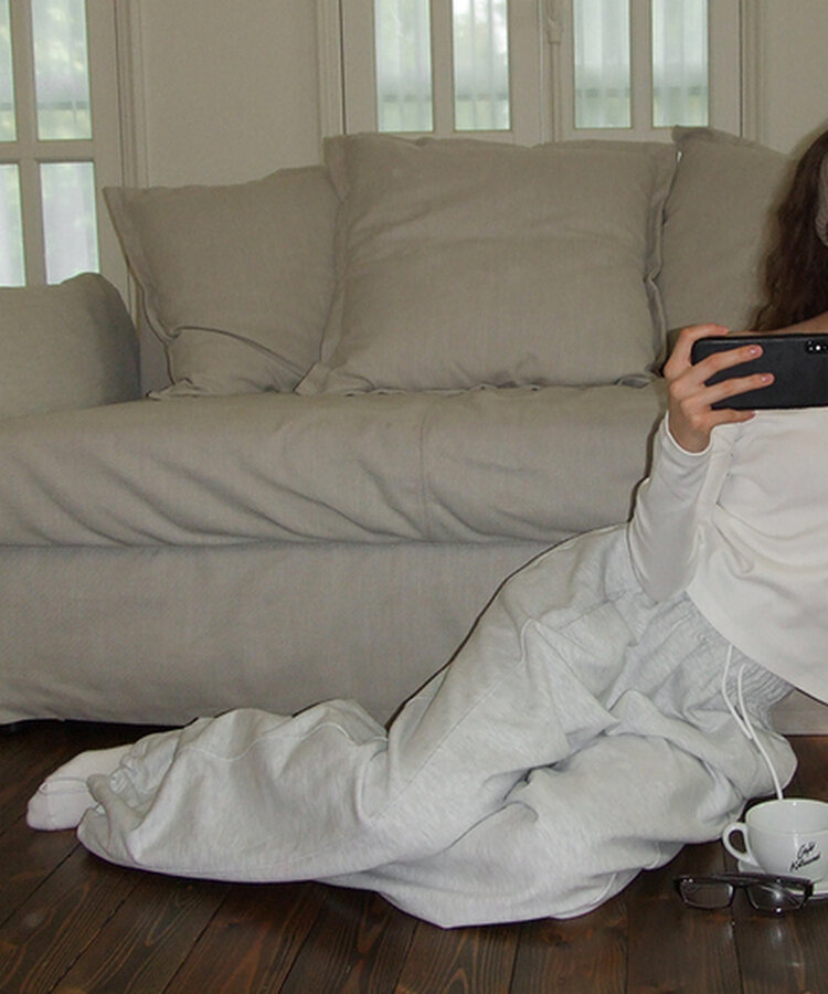 ヘビーセーターワイドツーウェイパンツ Melange White