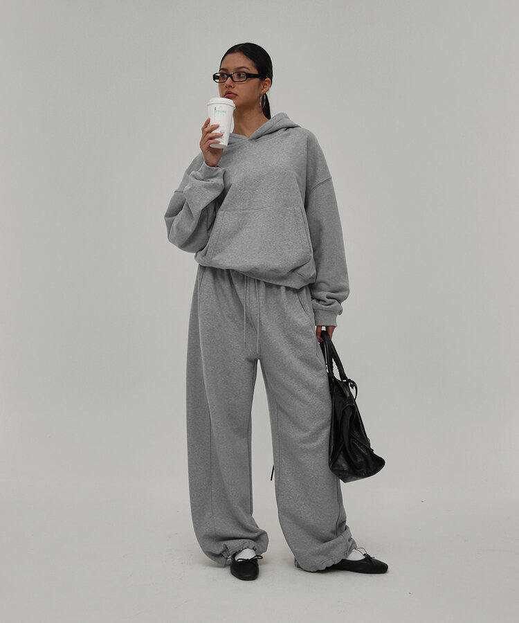 ヘビーセーターワイドツーウェイパンツ MELANGE GRAY