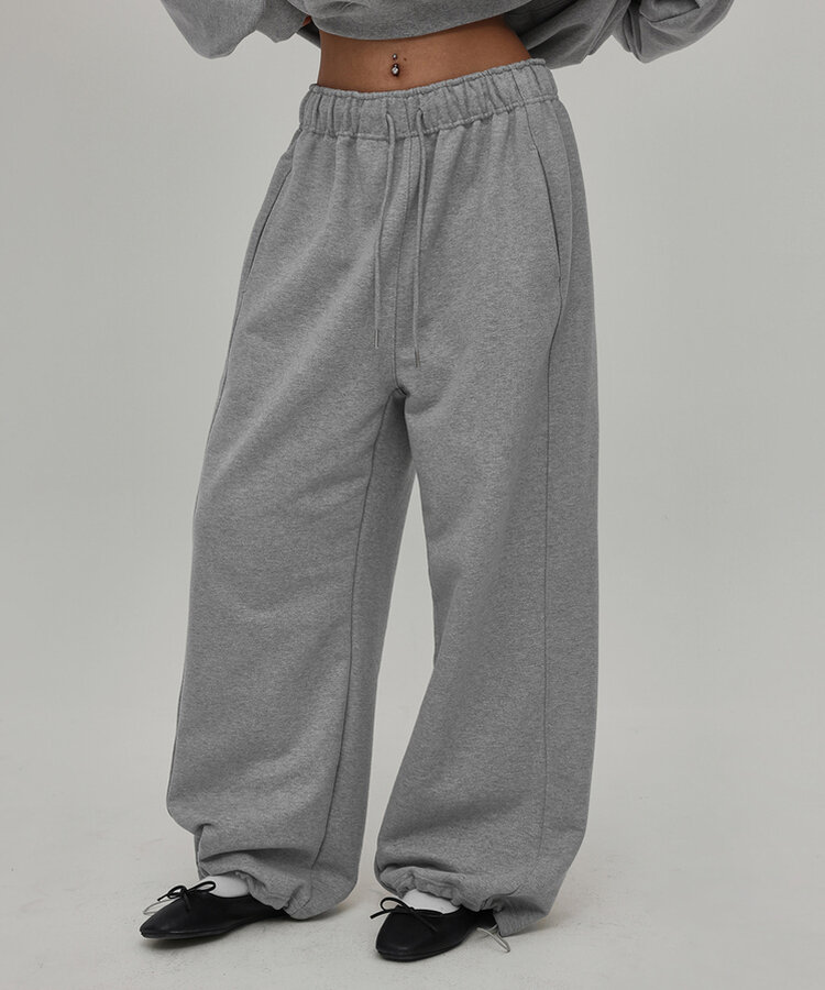 ヘビーセーターワイドツーウェイパンツ MELANGE GRAY