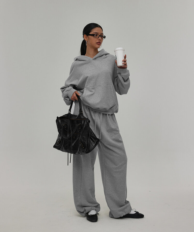 ヘビーセーターワイドツーウェイパンツ MELANGE GRAY