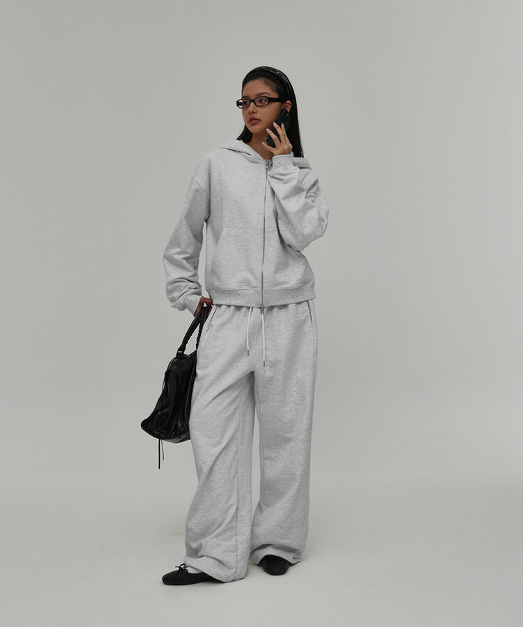 ヘビーセーターワイドツーウェイパンツ Melange White