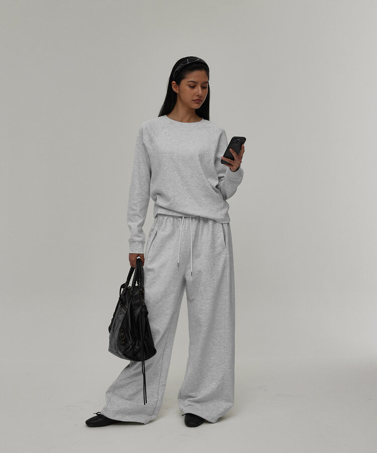 ヘビーセーターワイドツーウェイパンツ Melange White